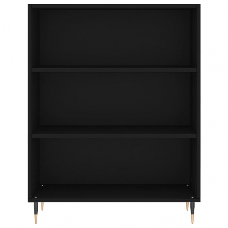 Bücherregal Schwarz 69,5x32,5x90 cm Holzwerkstoff