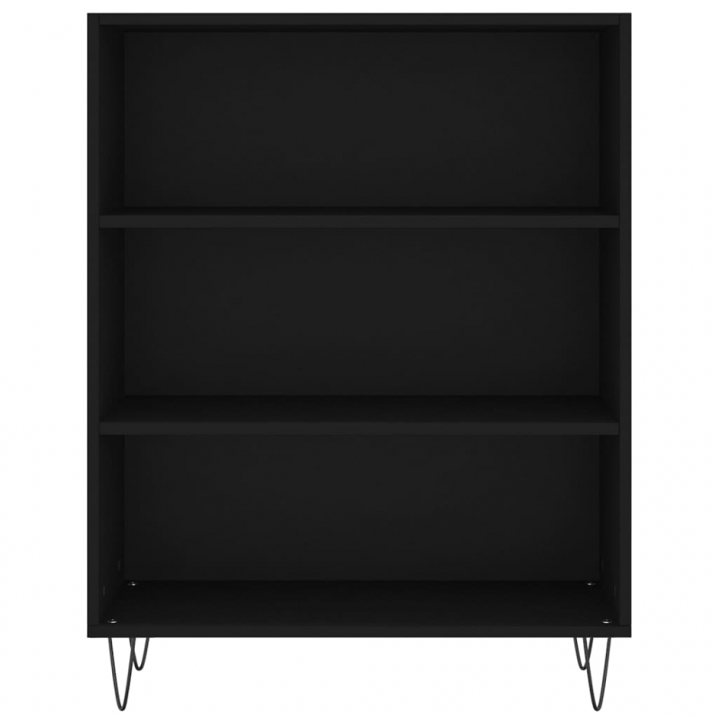 Bücherregal Schwarz 69,5x32,5x90 cm Holzwerkstoff