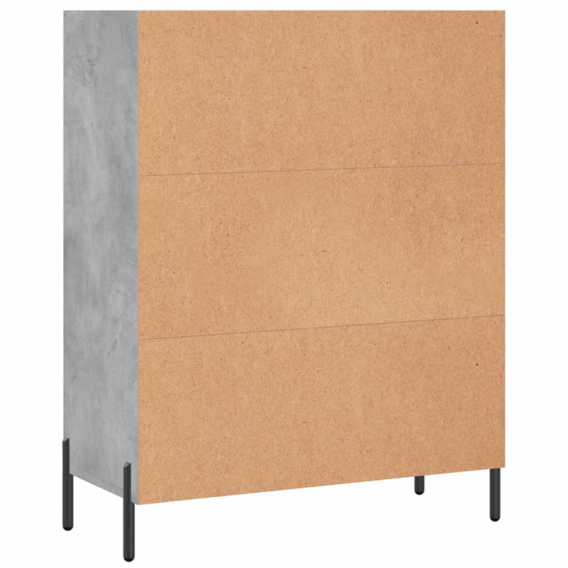 Regalschrank Betongrau 69,5x32,5x90 cm Holzwerkstoff
