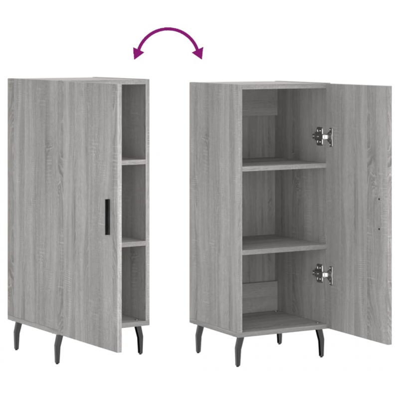 Sideboard Grau Sonoma 34,5x34x90 cm Holzwerkstoff