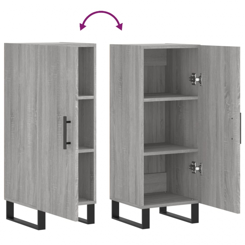 Sideboard Grau Sonoma 34,5x34x90 cm Holzwerkstoff