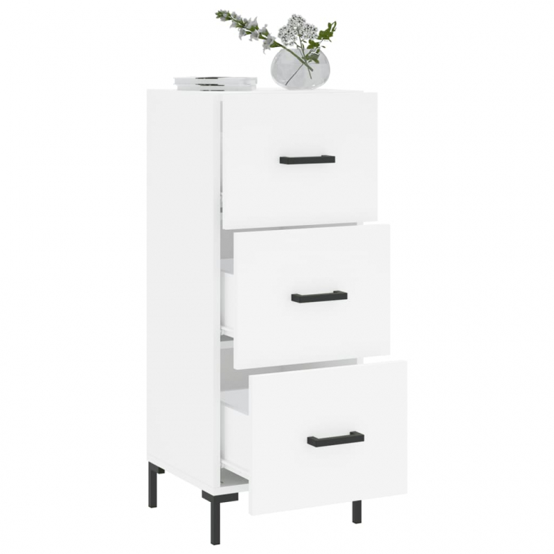 Sideboard Weiß 34,5x34x90 cm Holzwerkstoff