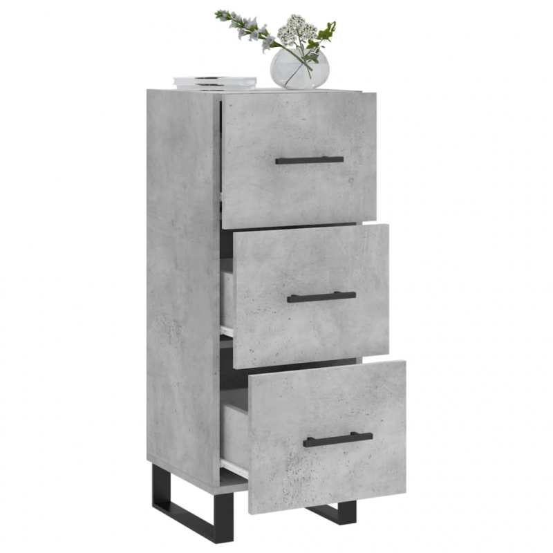Sideboard Betongrau 34,5x34x90 cm Holzwerkstoff