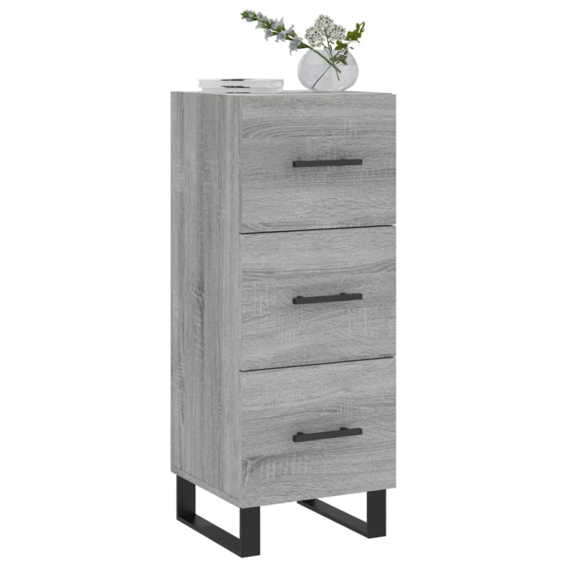Sideboard Grau Sonoma 34,5x34x90 cm Holzwerkstoff