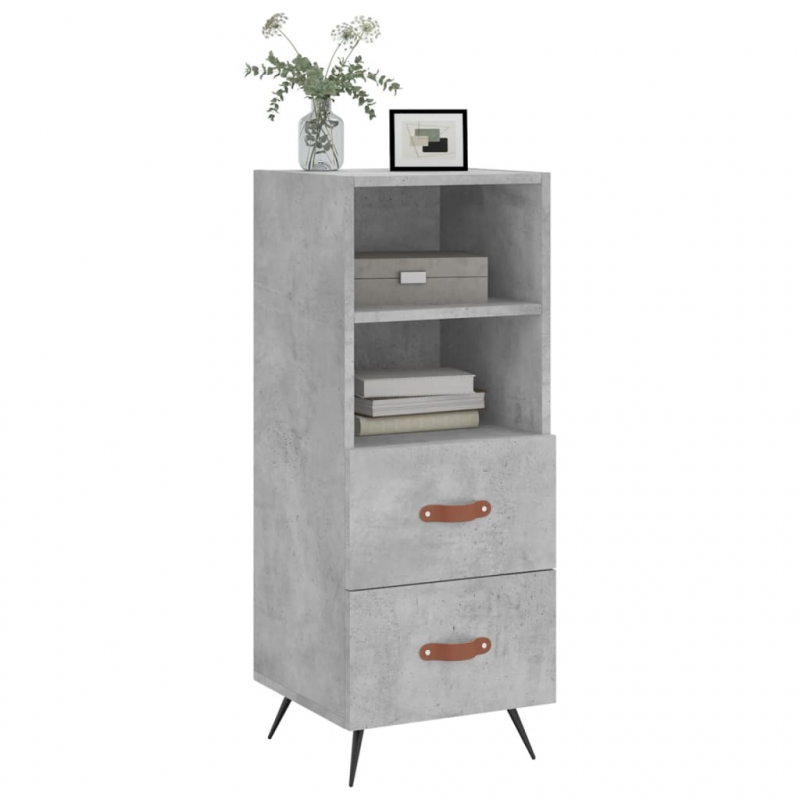 Sideboard Betongrau 34,5x34x90 cm Holzwerkstoff