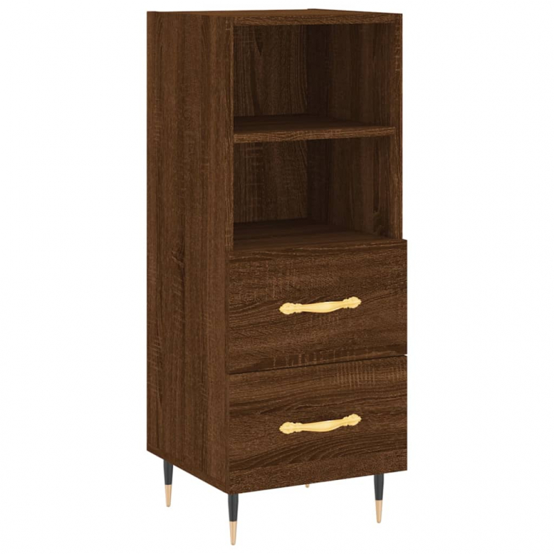 Sideboard Braun Eichen-Optik 34,5x34x90 cm Holzwerkstoff
