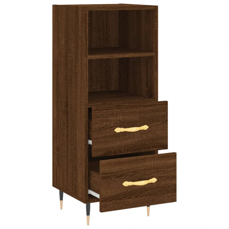 Sideboard Braun Eichen-Optik 34,5x34x90 cm Holzwerkstoff