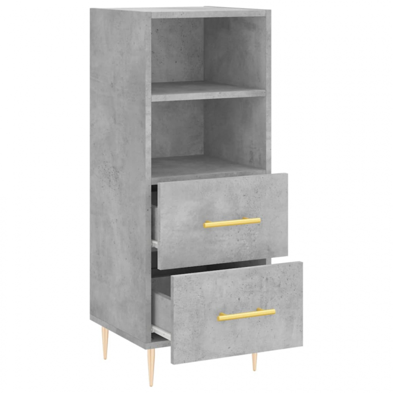 Sideboard Betongrau 34,5x34x90 cm Holzwerkstoff
