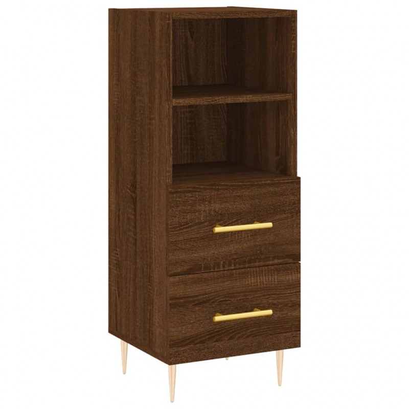 Sideboard Braun Eichen-Optik 34,5x34x90 cm Holzwerkstoff