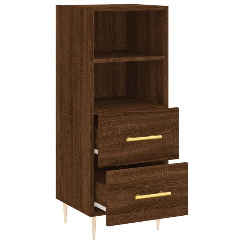 Sideboard Braun Eichen-Optik 34,5x34x90 cm Holzwerkstoff