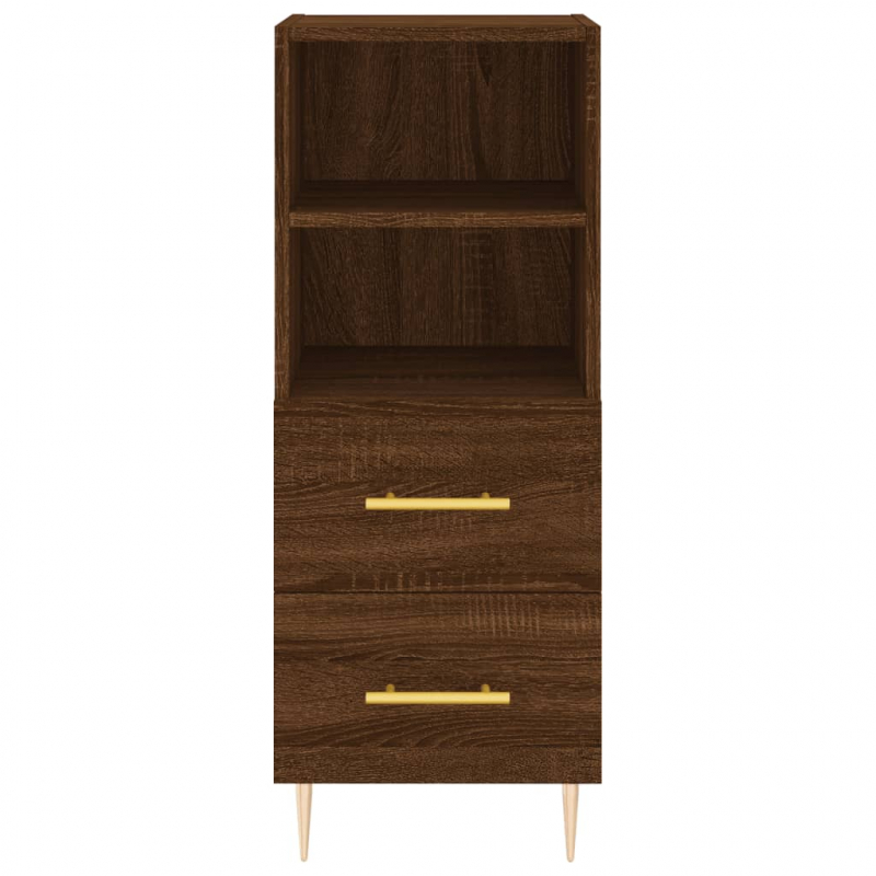 Sideboard Braun Eichen-Optik 34,5x34x90 cm Holzwerkstoff