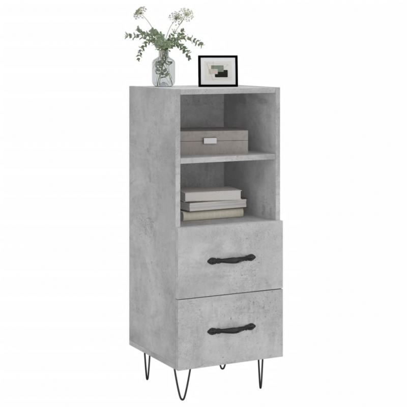 Sideboard Betongrau 34,5x34x90 cm Holzwerkstoff