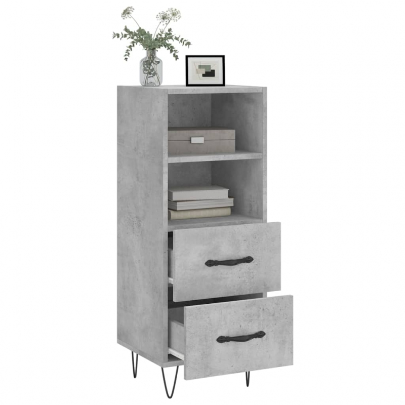 Sideboard Betongrau 34,5x34x90 cm Holzwerkstoff