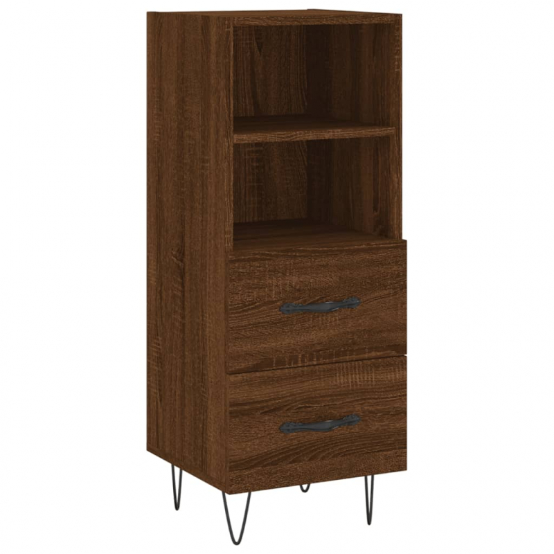 Sideboard Braun Eichen-Optik 34,5x34x90 cm Holzwerkstoff