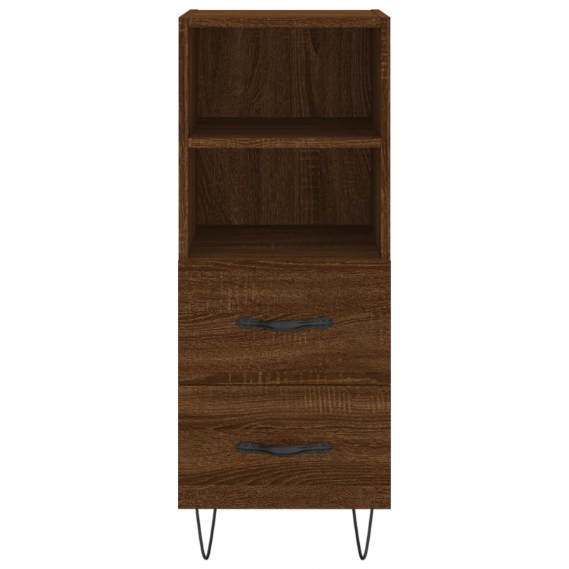 Sideboard Braun Eichen-Optik 34,5x34x90 cm Holzwerkstoff