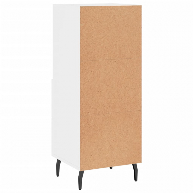 Sideboard Hochglanz-Weiß 34,5x34x90 cm Holzwerkstoff