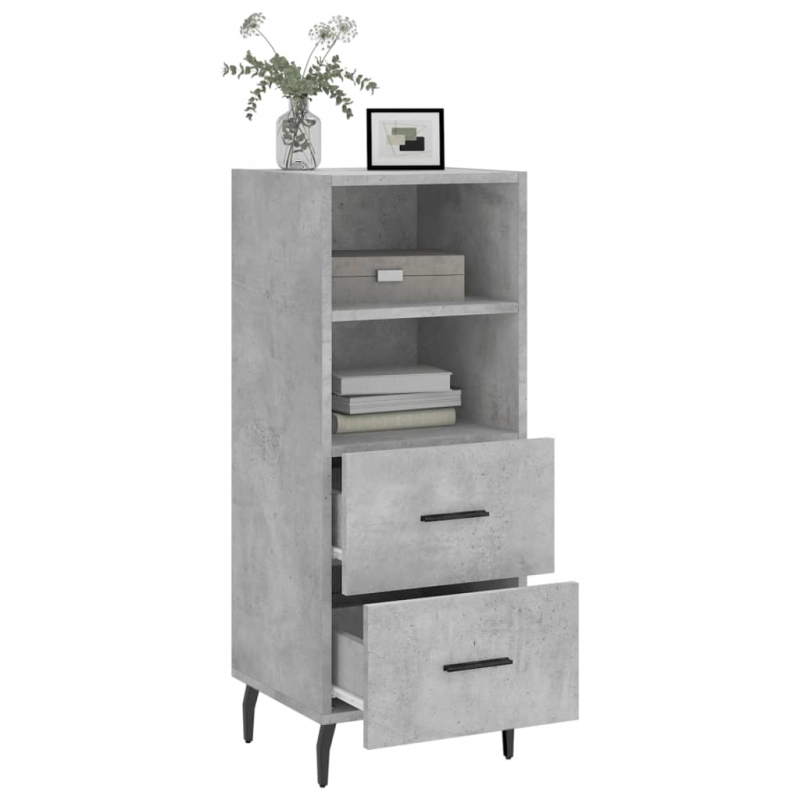 Sideboard Betongrau 34,5x34x90 cm Holzwerkstoff
