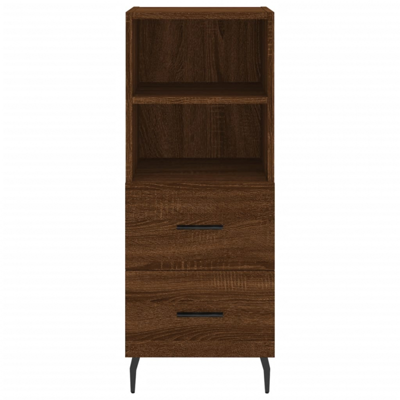 Sideboard Braun Eichen-Optik 34,5x34x90 cm Holzwerkstoff