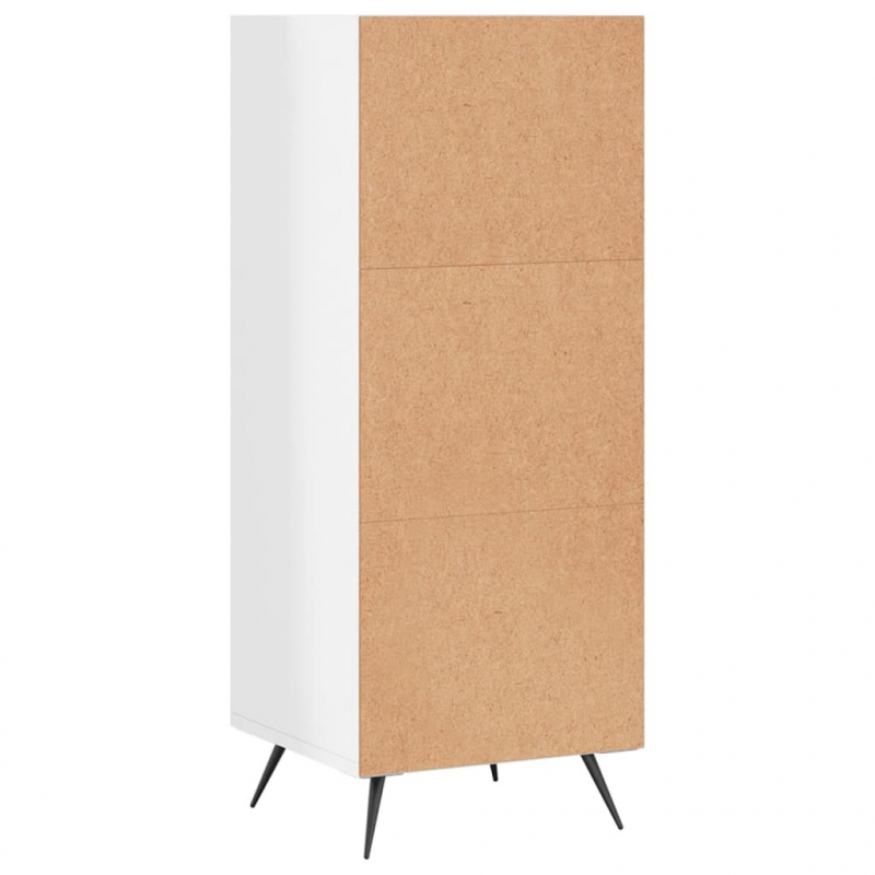 Regalschrank Hochglanz-Weiß 34,5x32,5x90 cm Holzwerkstoff