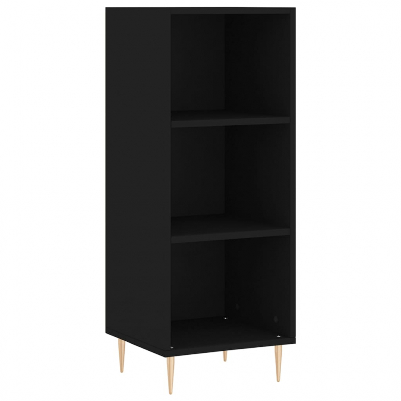 Sideboard Schwarz 34,5x32,5x90 cm Holzwerkstoff