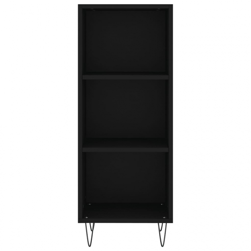 Sideboard Schwarz 34,5x32,5x90 cm Holzwerkstoff