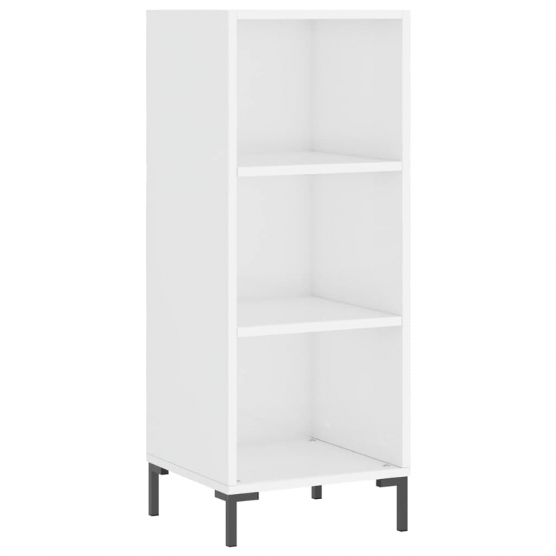 Sideboard Hochglanz-Weiß 34,5x32,5x90 cm Holzwerkstoff