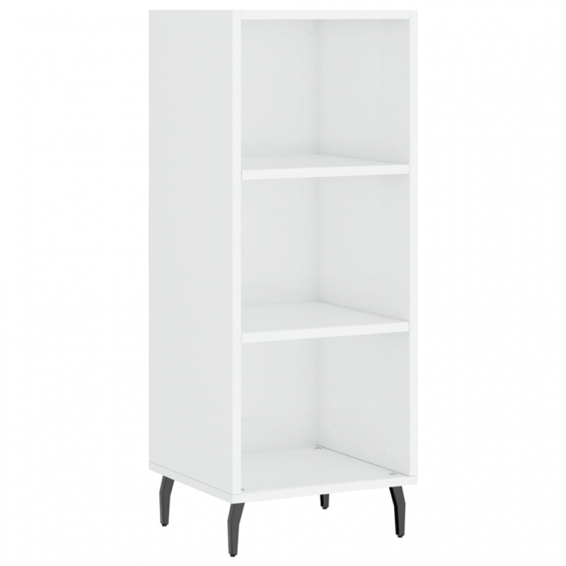 Sideboard Hochglanz-Weiß 34,5x32,5x90 cm Holzwerkstoff