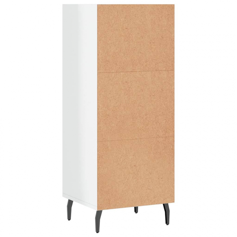 Sideboard Hochglanz-Weiß 34,5x32,5x90 cm Holzwerkstoff
