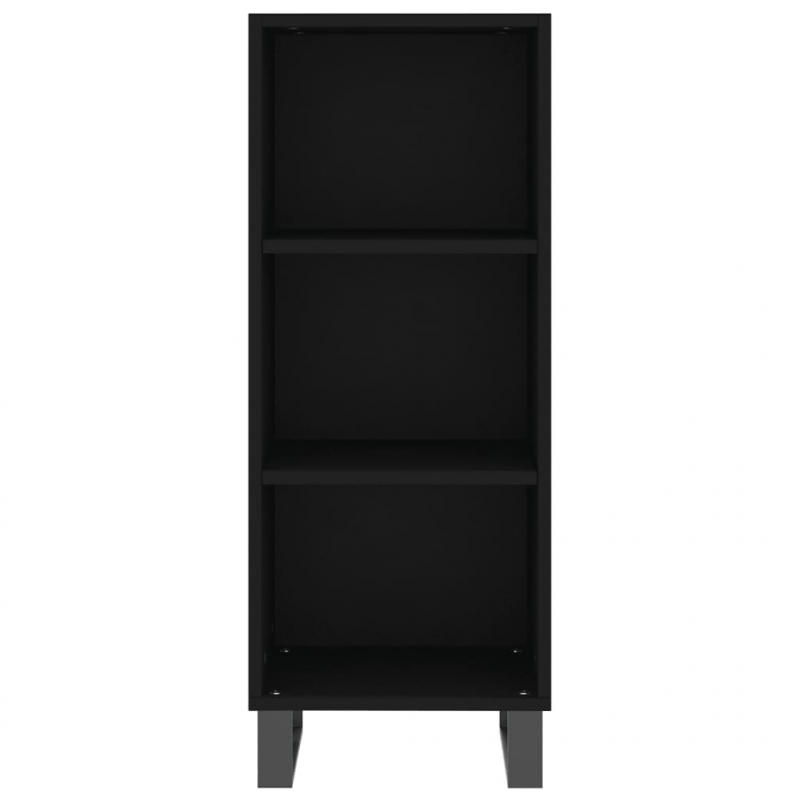 Sideboard Schwarz 34,5x32,5x90 cm Holzwerkstoff