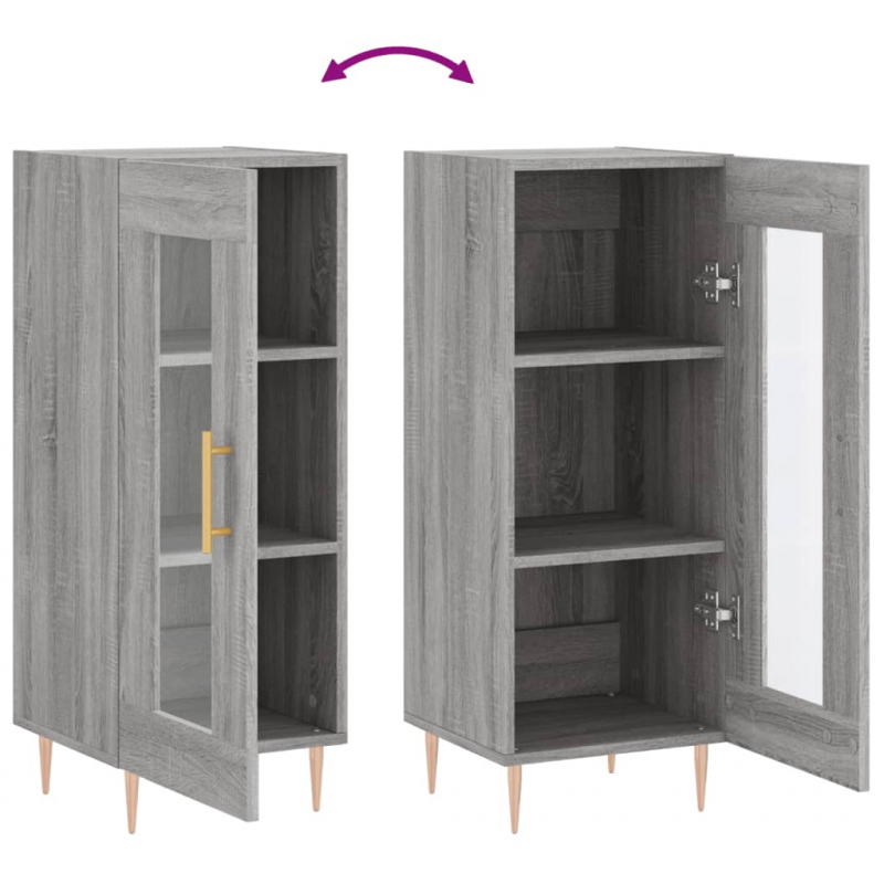 Sideboard Grau Sonoma 34,5x34x90 cm Holzwerkstoff