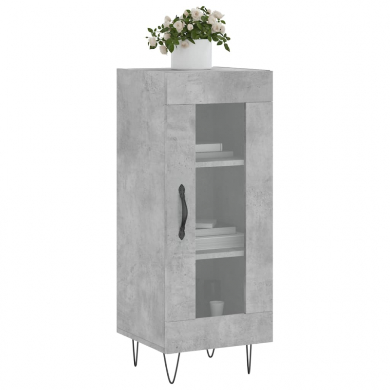 Sideboard Betongrau 34,5x34x90 cm Holzwerkstoff