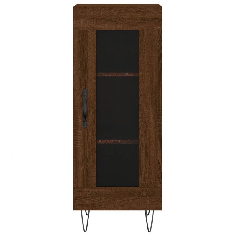 Sideboard Braun Eichen-Optik 34,5x34x90 cm Holzwerkstoff