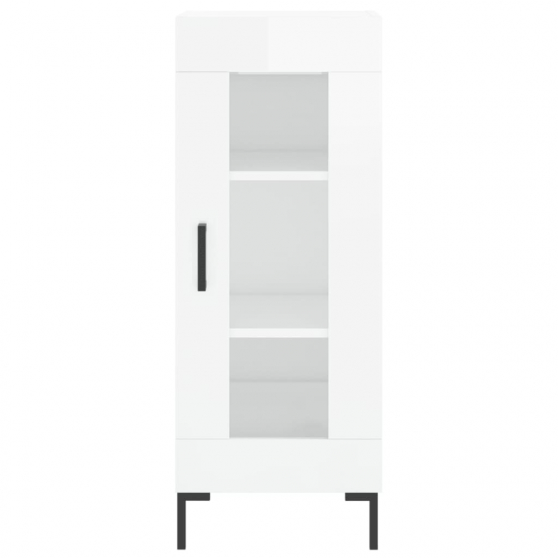 Sideboard Hochglanz-Weiß 34,5x34x90 cm Holzwerkstoff