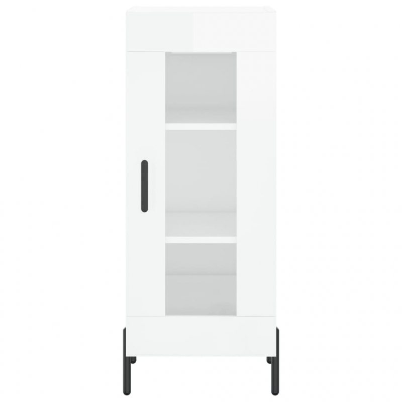 Sideboard Hochglanz-Weiß 34,5x34x90 cm Holzwerkstoff