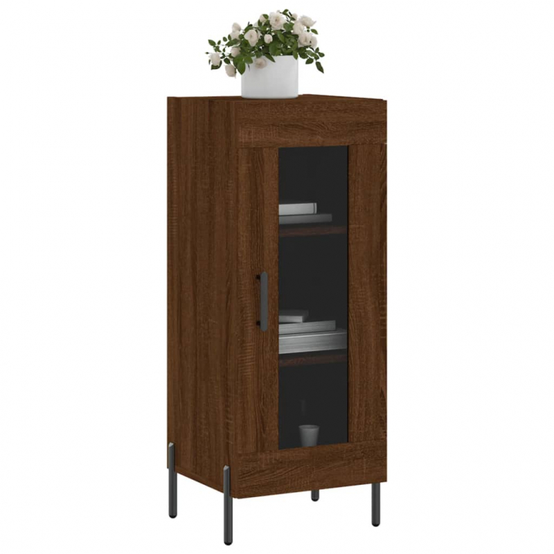 Sideboard Braun Eichen-Optik 34,5x34x90 cm Holzwerkstoff