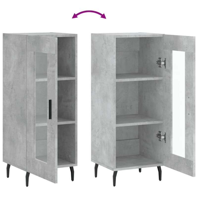 Sideboard Betongrau 34,5x34x90 cm Holzwerkstoff