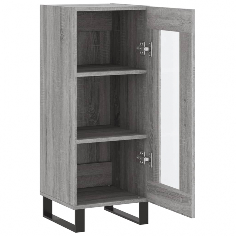 Sideboard Grau Sonoma 34,5x34x90 cm Holzwerkstoff