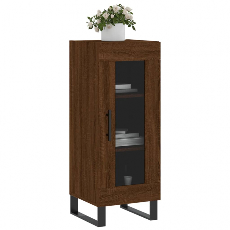 Sideboard Braun Eichen-Optik 34,5x34x90 cm Holzwerkstoff