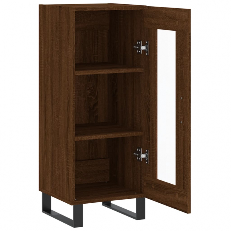 Sideboard Braun Eichen-Optik 34,5x34x90 cm Holzwerkstoff