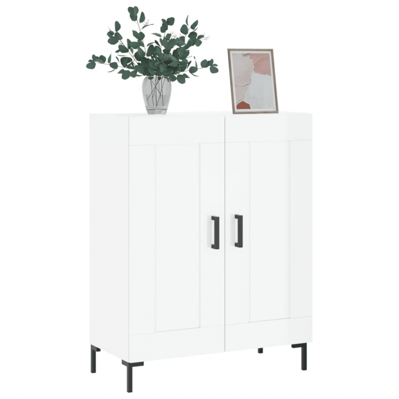 Sideboard Hochglanz-Weiß 69,5x34x90 cm Holzwerkstoff