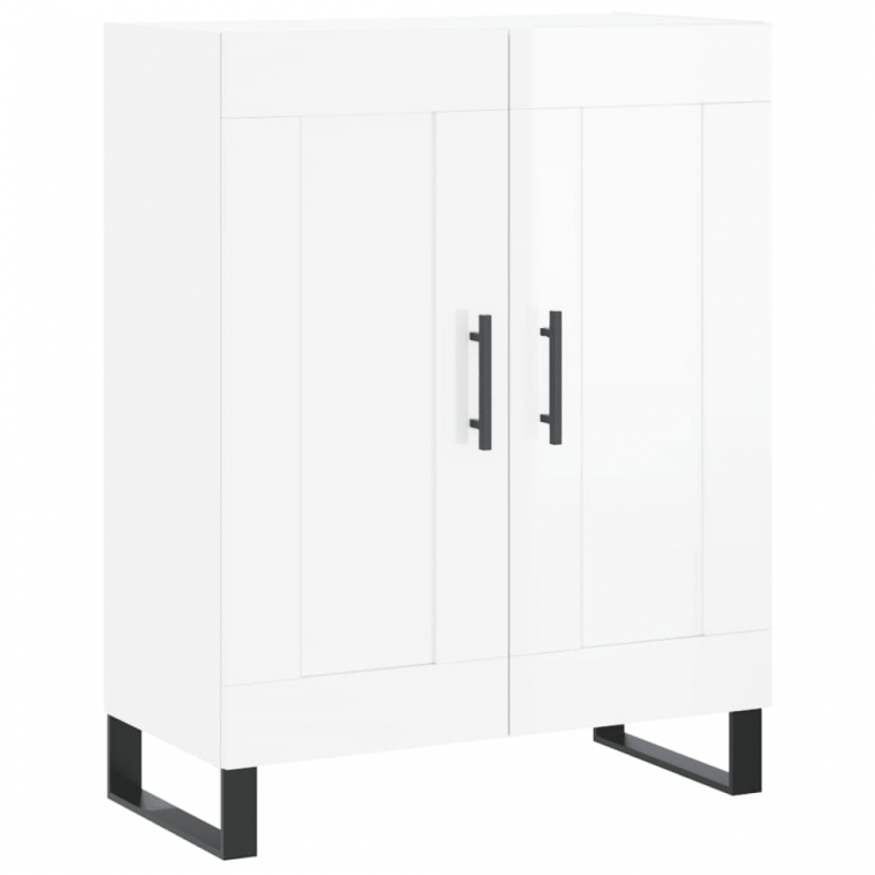 Sideboard Hochglanz-Weiß 69,5x34x90 cm Holzwerkstoff