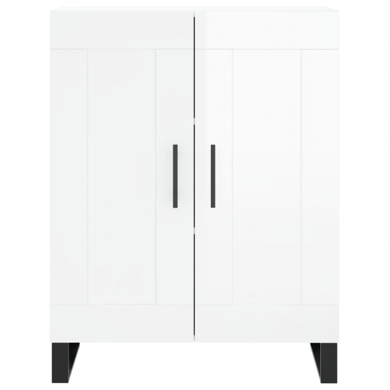 Sideboard Hochglanz-Weiß 69,5x34x90 cm Holzwerkstoff