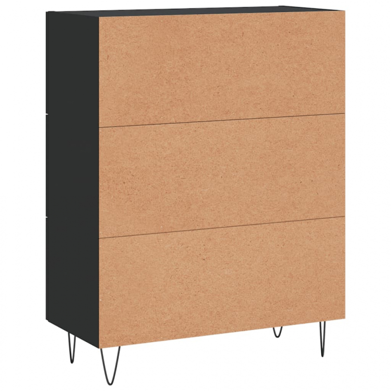 Sideboard Schwarz 69,5x34x90 cm Holzwerkstoff