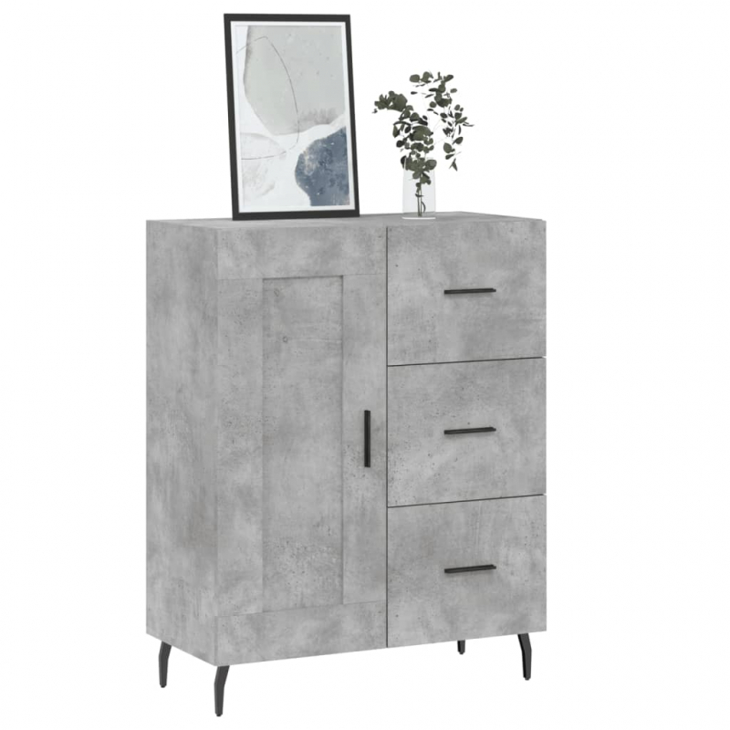 Sideboard Betongrau 69,5x34x90 cm Holzwerkstoff