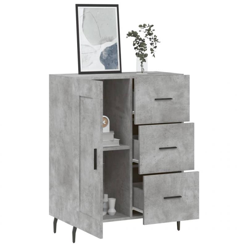 Sideboard Betongrau 69,5x34x90 cm Holzwerkstoff