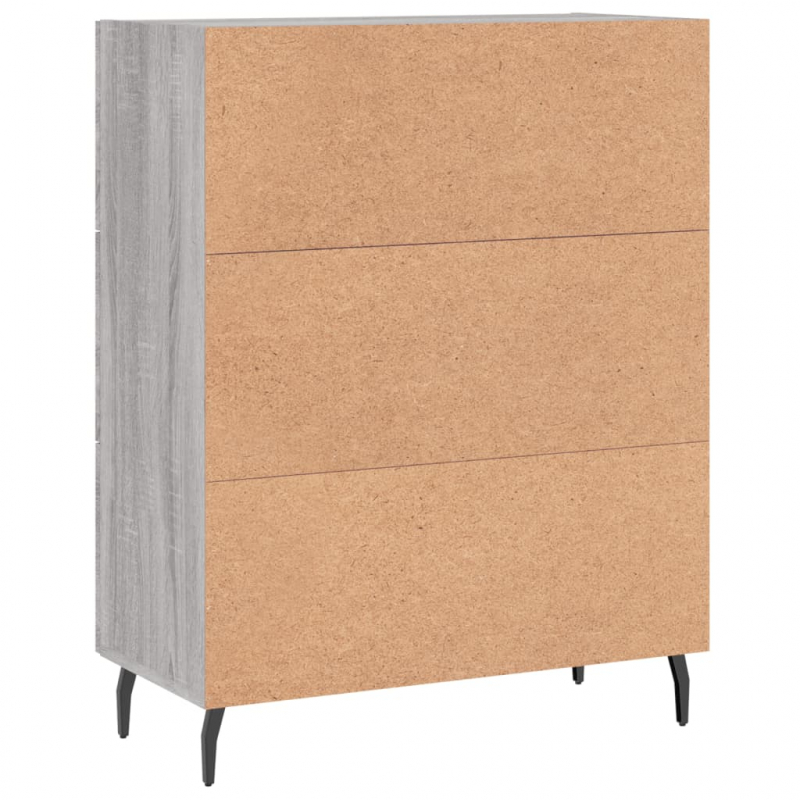 Sideboard Grau Sonoma 69,5x34x90 cm Holzwerkstoff