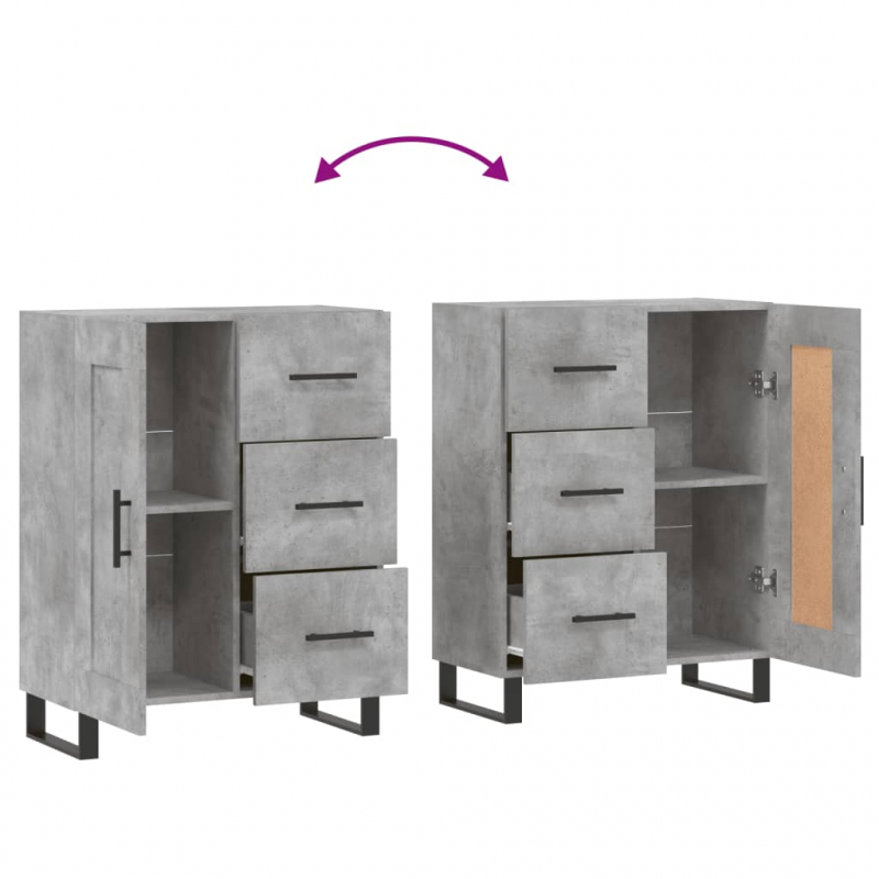 Sideboard Betongrau 69,5x34x90 cm Holzwerkstoff