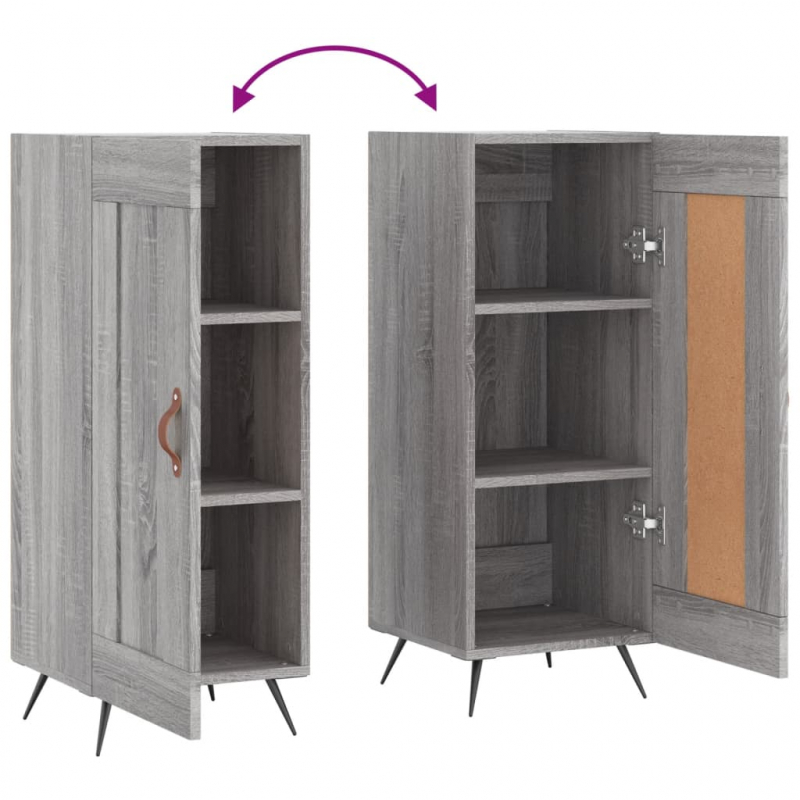 Sideboard Grau Sonoma 34,5x34x90 cm Holzwerkstoff
