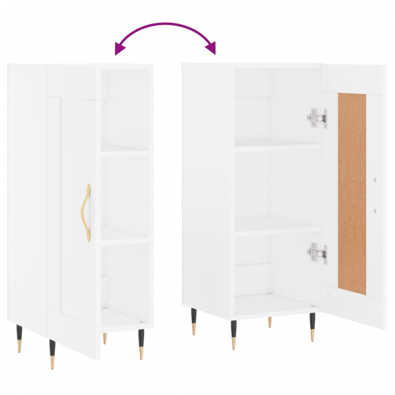 Sideboard Weiß 34,5x34x90 cm Holzwerkstoff
