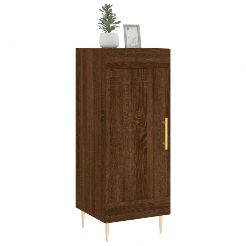 Sideboard Braun Eichen-Optik 34,5x34x90 cm Holzwerkstoff
